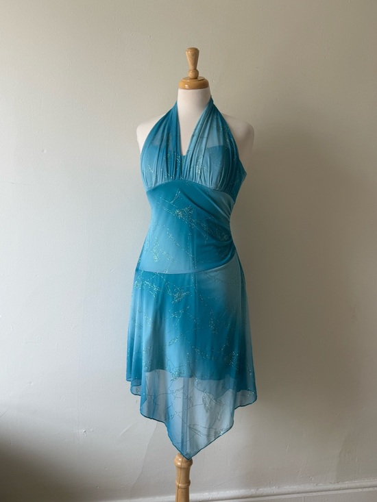 Dresses & Skirts - Sea Glass Fairy Halter Dress – 90s Y2K Mermaid Dream